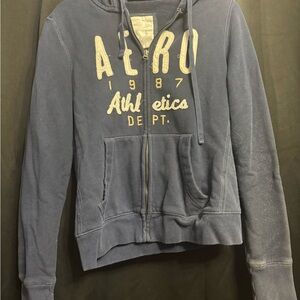 Aeropostale Navy Zip-Up Jacket